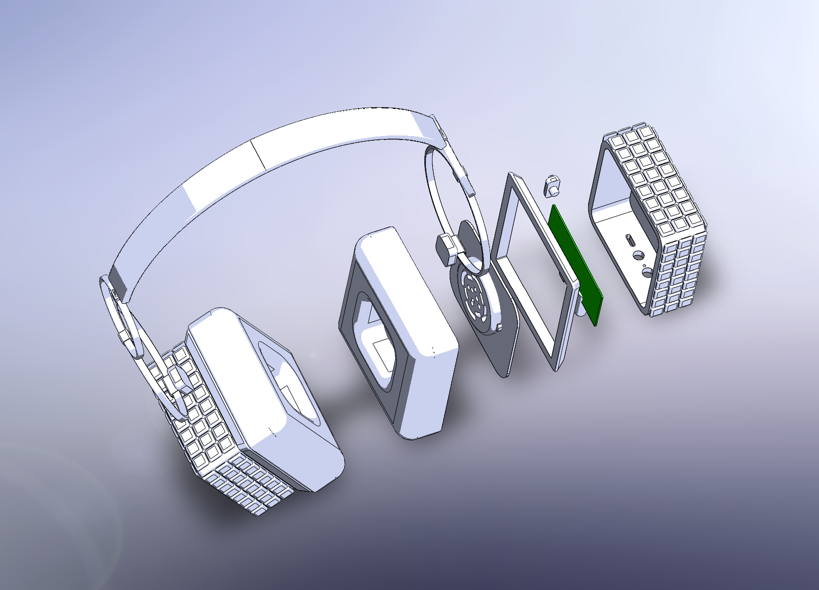 Headphone CAD detail view